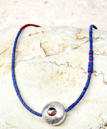 Κολιέ ασημένιος αχινός