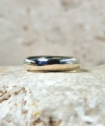 Χειροποίητο δαχτυλίδι round ασημένιο από ασήμι 925 και μέγεθος 52, ανοιγόμενο