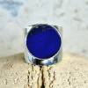 Χειροποίητο δαχτυλίδι ασημένιο με πέτρα lapis lazuli από ασήμι 925 μέγεθος 54 ανοιγόμενο