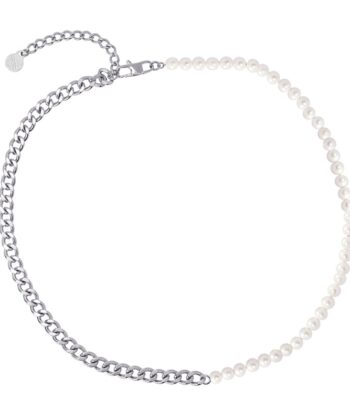 Alternative view of Κολιέ αλυσίδα με μαργαριτάρια