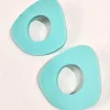 Χειροποίητα σκουλαρίκια donut σε γαλάζιο χρώμα από plexi glass. Διαστασεις 3,6x3,6εκ.