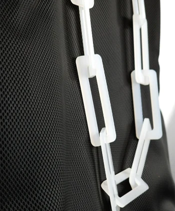 Alternative view of Κολιέ αλυσίδα ορθογώνιο άσπρο plexi glass