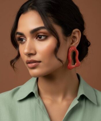 Alternative view of Σκουλαρίκια κεραμικά ασύμμετρα