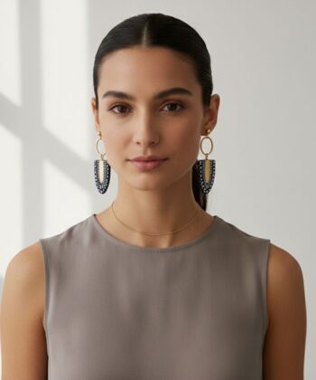 Alternative view of Σκουλαρίκια κεραμικά με κρίκο