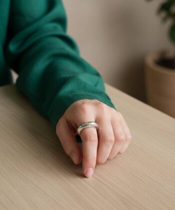 Alternative view of Δαχτυλίδι ασημένιο round